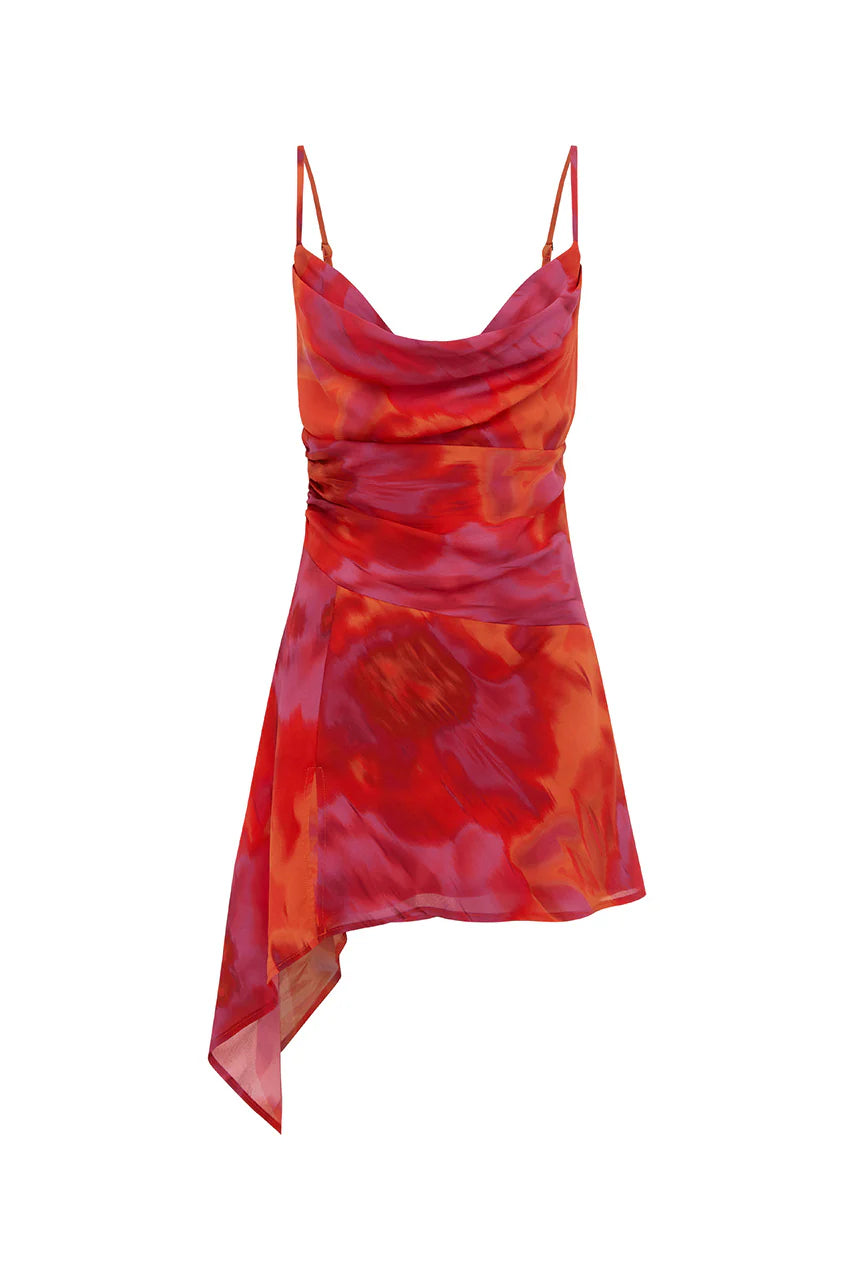 Alora Scoop Neck Mini Dress Suri Orange