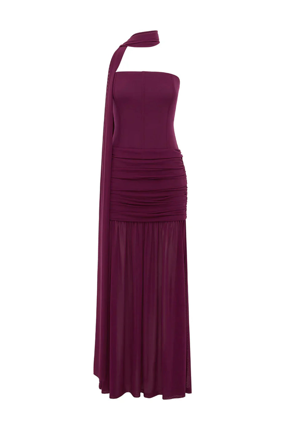 Runaway The Label Lillie Plum Corset Maxi Dress