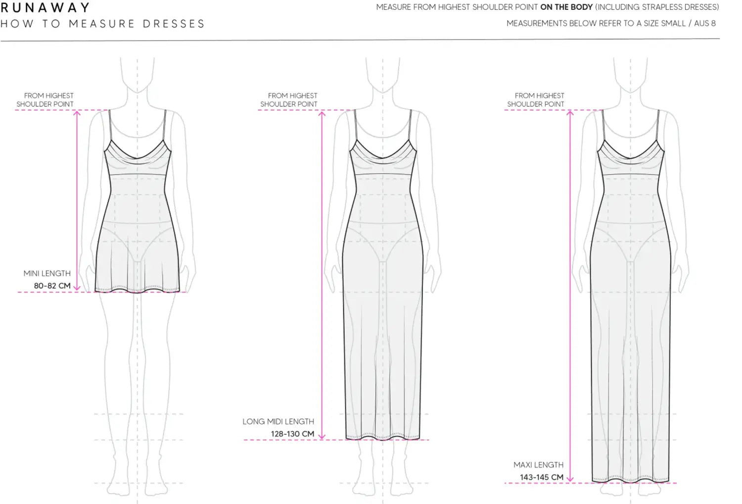 How to measure dresses guide