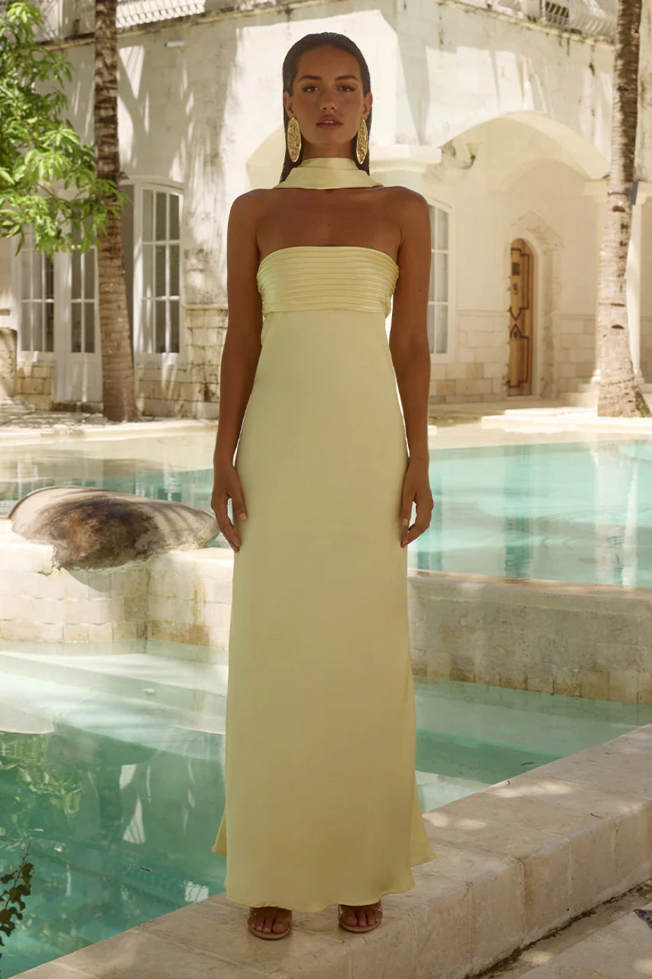 Runaway The Label Elsa Lemon Maxi Dress