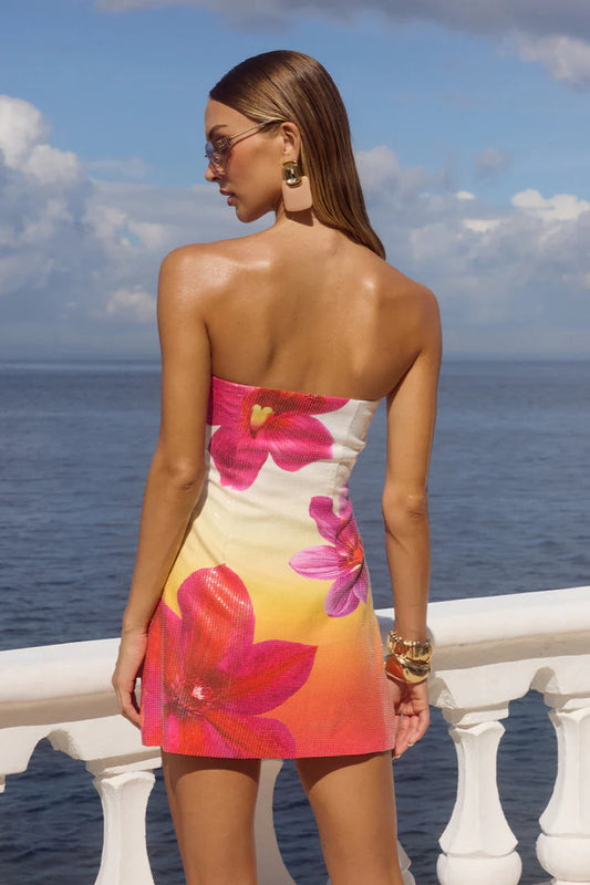 Runaway The Label Ibiza Tropical Ombre Sequin Mini Dress