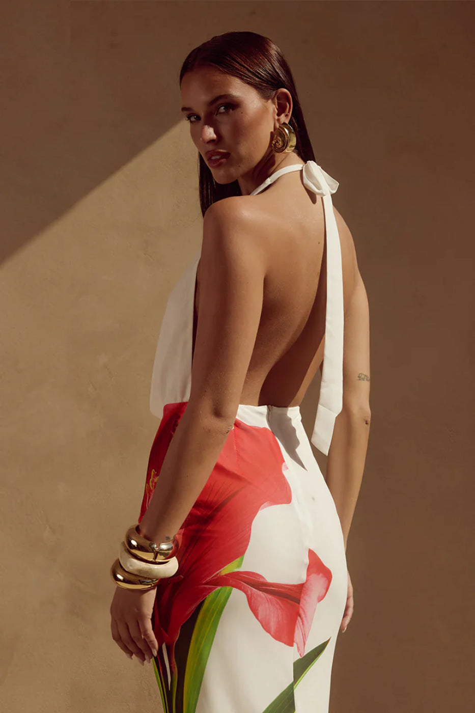 Runaway The Label Jasmina Red Lily Maxi Dress