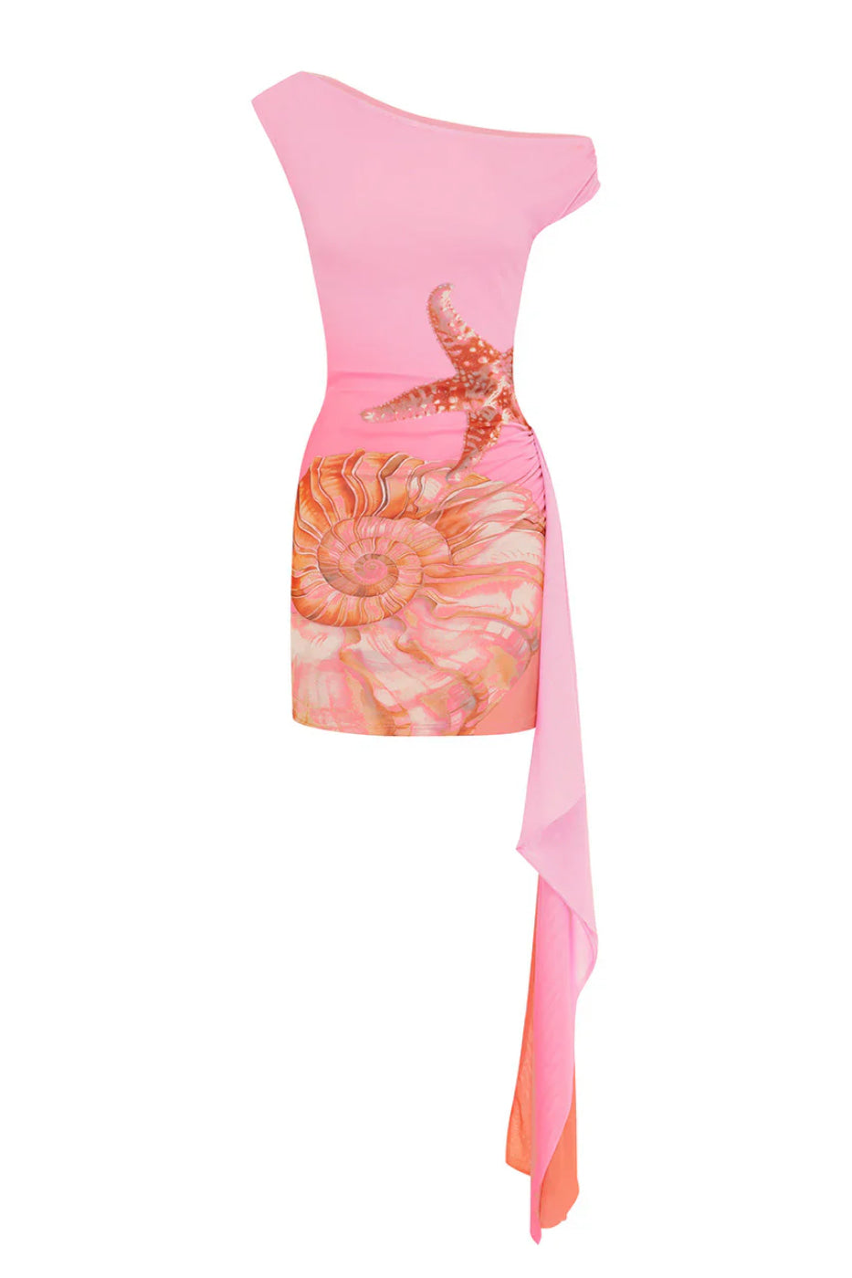 Runaway The Label Mara Pink Seashell Print Mini Dress
