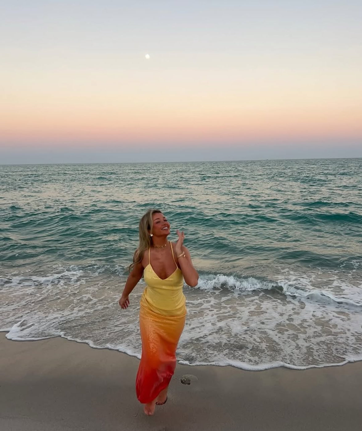 Runaway The Label Niyah Mimosa Ombre Sequin Maxi Dress