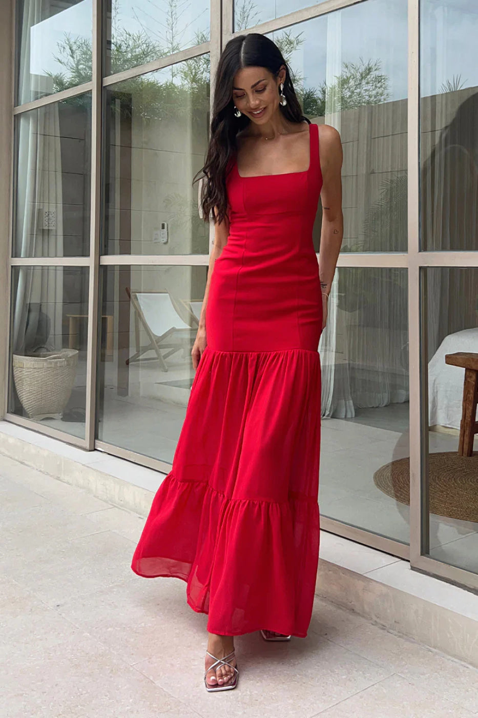 Runaway The Label Tahlia Red Maxi Dress (Pre-Order)